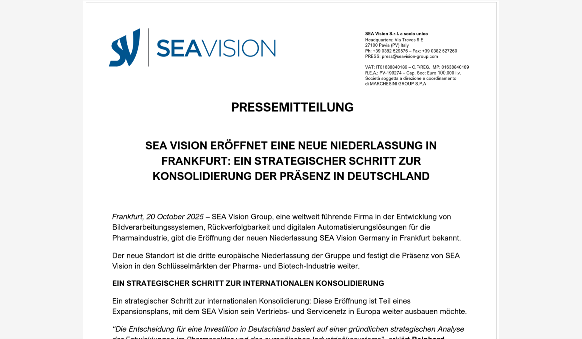press release sv germany-1 press release sv germany-1
